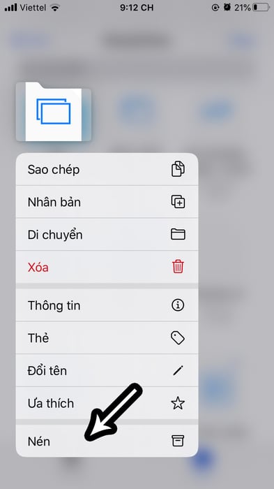 Cách nén và giải nén tập tin trên iOS 13 cho iPhone