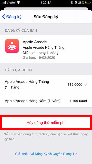 Hướng dẫn chi tiết huỷ gia hạn ứng dụng trên App Store cho iPhone, iPad