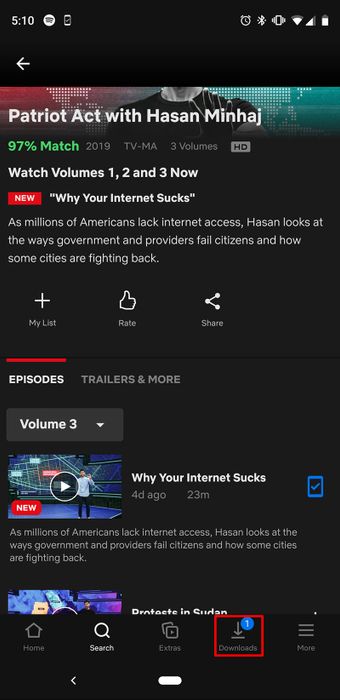 Hướng dẫn tải phim và chương trình TV trên Netflix