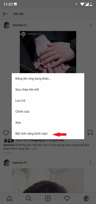 Hướng dẫn tắt tính năng bình luận trên Instagram