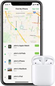 Cách tìm AirPods đã mất