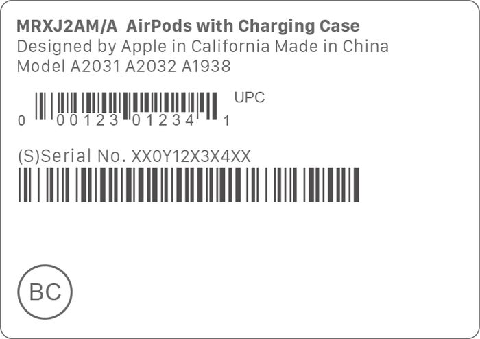 Kiểm tra số serial của AirPods