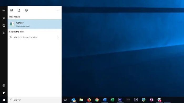 Cách xem phiên bản Windows 10 bằng lệnh winver