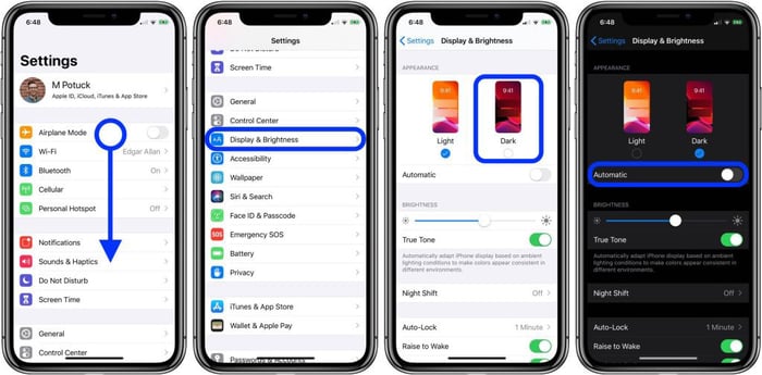 Hướng dẫn bật Dark Mode trên iPhone