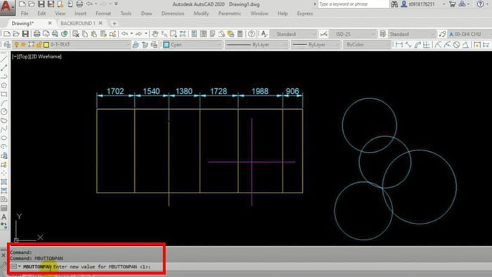 Cách sửa Autocad bị lỗi không kéo bản vẽ khi giữ con lăn chuột bước 3