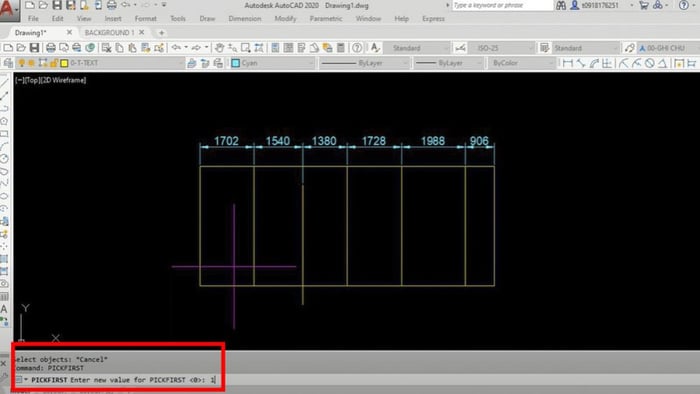 Cách khắc phục Autocad bị lỗi không thể nhập lệnh sau khi chọn đối tượng - Bước 2