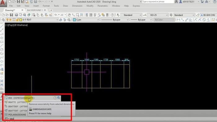 Cách xử lý lỗi Autocad bị nhảy kích thước - Bước 1