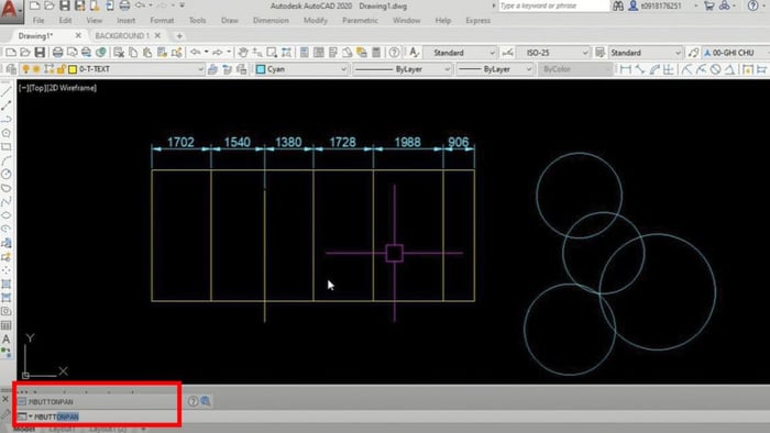 Cách sửa Autocad bị lỗi không kéo bản vẽ khi giữ con lăn chuột bước 1