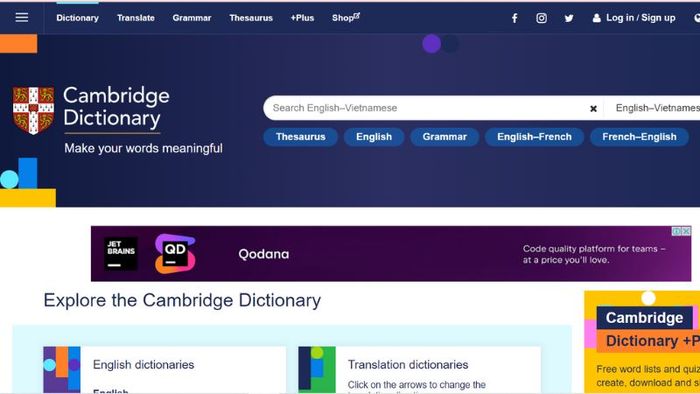 Từ điển Cambridge