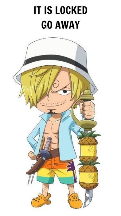 Hình nền độc đáo với One Piece đặt điện thoại xuống.