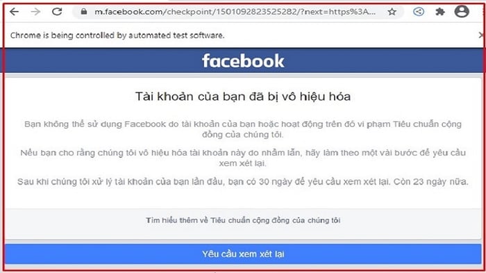 Hướng dẫn khôi phục tài khoản Facebook bị vô hiệu hóa cách 8