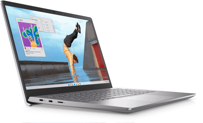 Laptop Dell Inspiron 14 chạy Windows 11 trên nền ARM.