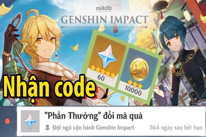 Nhập mã code Genshin Impact để nhận phần thưởng