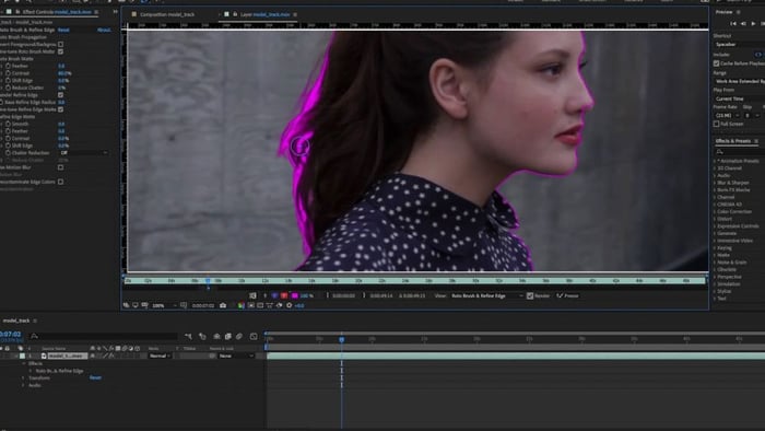 Adobe After Effects 2024 sử dụng công nghệ AI để phân tách đối tượng