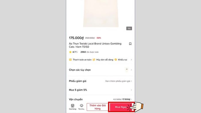 Hướng dẫn mua hàng trên TikTok Shop qua Tab Shop - Bước 4