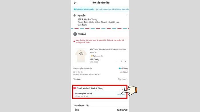 Hướng dẫn mua hàng trên TikTok Shop qua Tab Shop - Bước 5