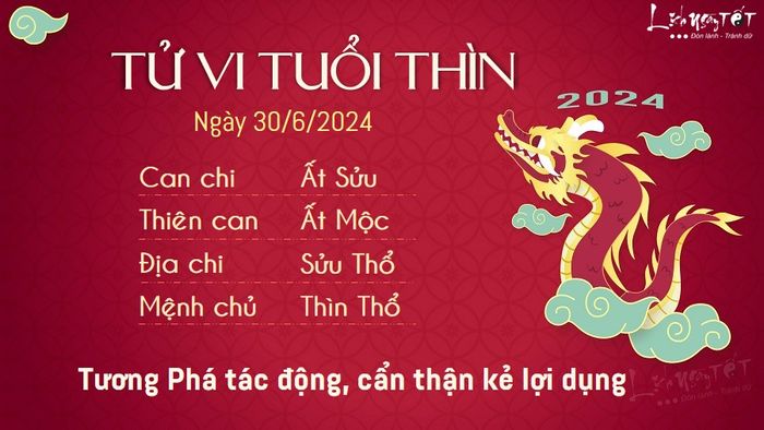 Tu vi hàng ngày 30/6/2024 - Thìn