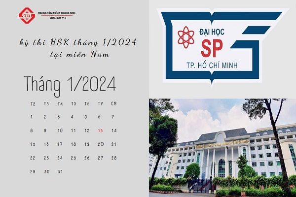 thi hsk tháng 1 năm 2024 tại miền Nam