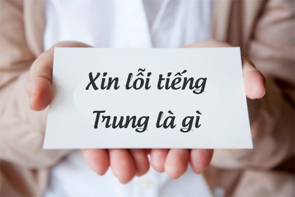 lời xin lỗi trong tiếng trung