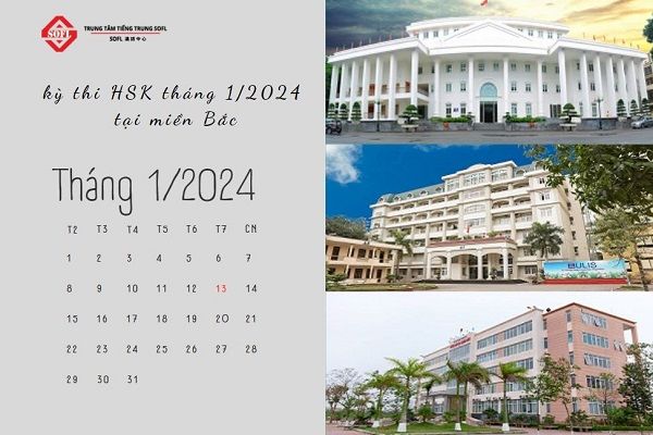 kỳ thi HSK tháng 1 năm 2024 tại khu vực Bắc