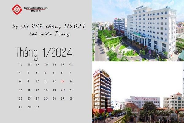 thi HSK tháng 1 năm 2024 tại miền Trung