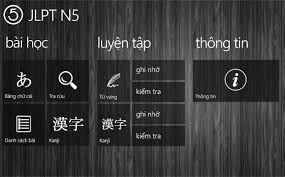 ứng dụng học bảng chữ cái tiếng Nhật - JLPT N5