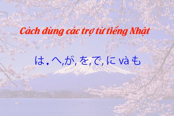 Cách dùng các trợ từ trong tiếng Nhật