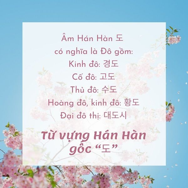 khám phá từ vựng tiếng Hàn với âm do