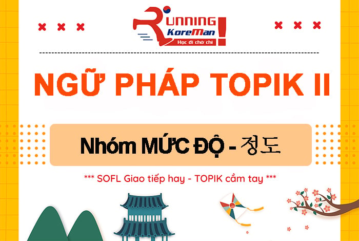 Ngữ pháp tiếng Hàn TOPIK II - Nhóm ngữ pháp Cấp độ[정도]