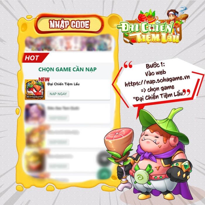 Mã mới nhất và hướng dẫn nhập mã 491956 cho Đại Chiến Tiệm Lẩu
