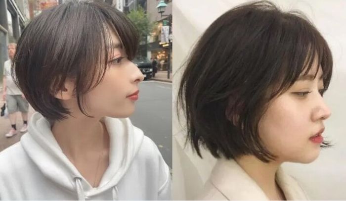 Kiểu tóc chấm vai được làm phong phú hơn khi có lớp cắt layer, tạo thành nhiều tầng lớp. Đồng thời, phong cách uốn bo vào phần xương hàm sẽ làm khuôn mặt nhỏ gọn hơn và góc cạnh hơn.