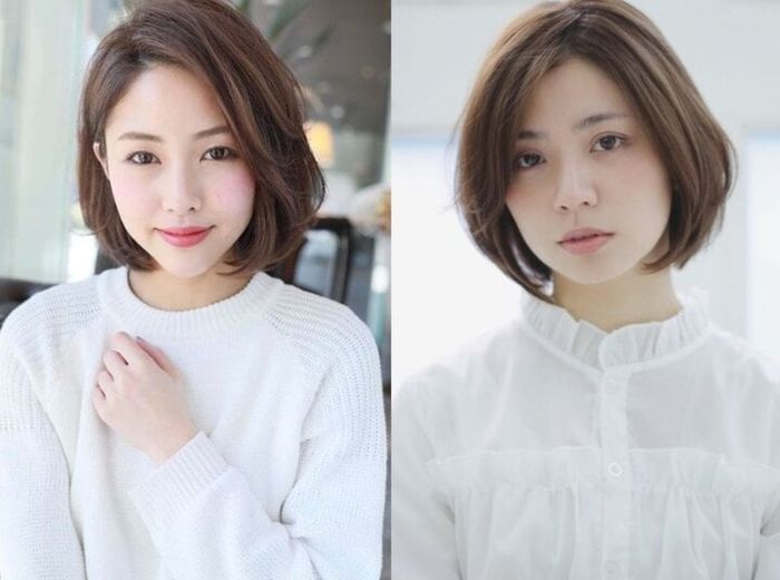 Ngoài kiểu tóc bob mái thưa thì tóc bob ngắn không mái cũng được yêu thích không kém. Kiểu tóc này dù có vẻ đơn giản nhưng lại có khả năng che điểm cao, đặc biệt là phần góc mặt không thon gọn.