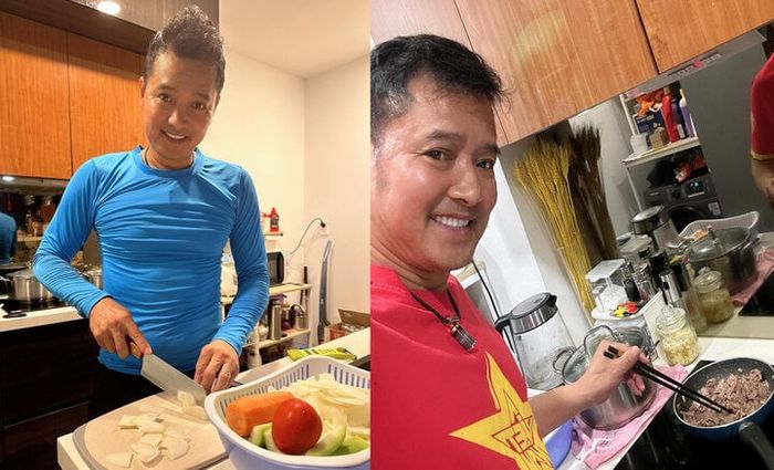 Hồng Sơn thường xuyên đăng ảnh vào bếp.