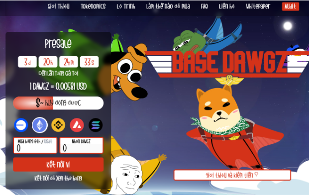 Base Dawgz ra mắt tính năng staking sau khi presale vượt mốc 2.3 triệu USD