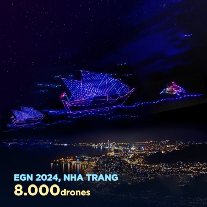 trình diễn drone light tại Nha Trang