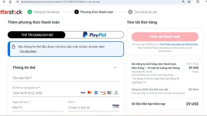 Hướng dẫn mua ảnh trả phí trên Shutterstock - Bước 3