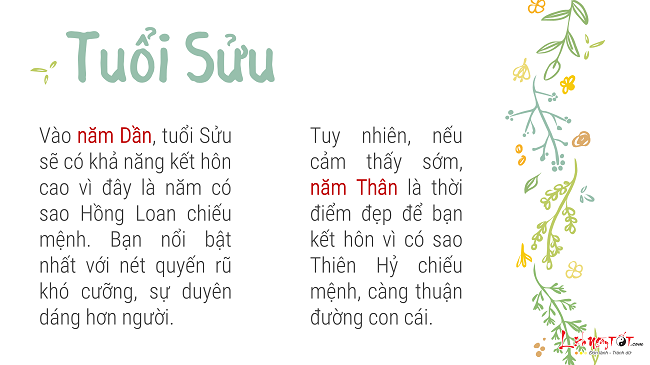 Chọn ngày cưới cho những người tuổi Sửu