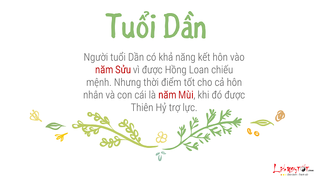 Chọn ngày cưới cho những người tuổi Dần