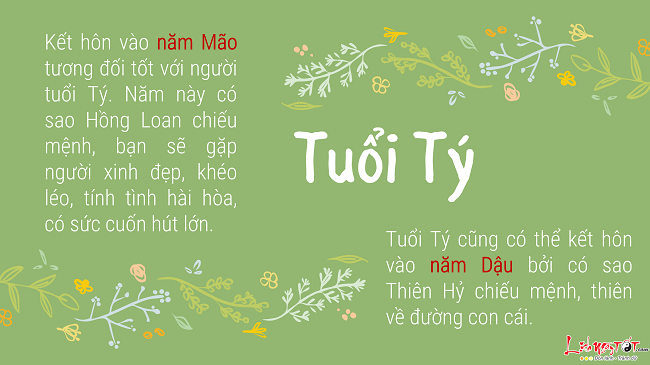 Lựa chọn năm kết hôn cho người tuổi Tý