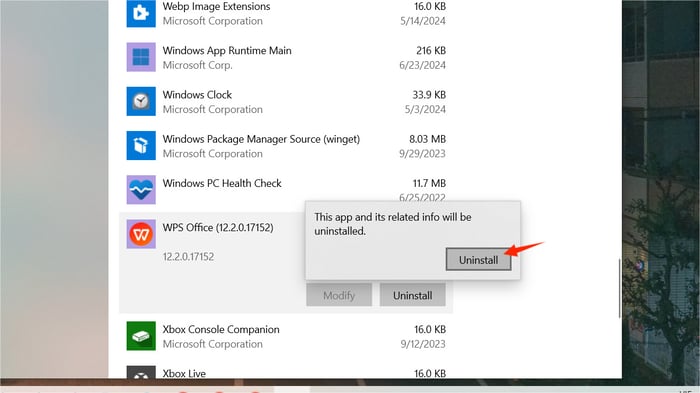 Cách gỡ bỏ WPS Office trên Windows 10 - Bước 4