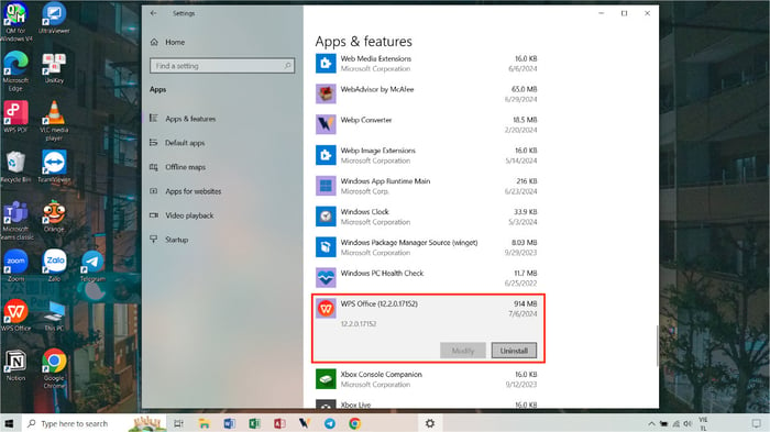 Cách gỡ bỏ WPS Office trên Windows 10 - Bước 3