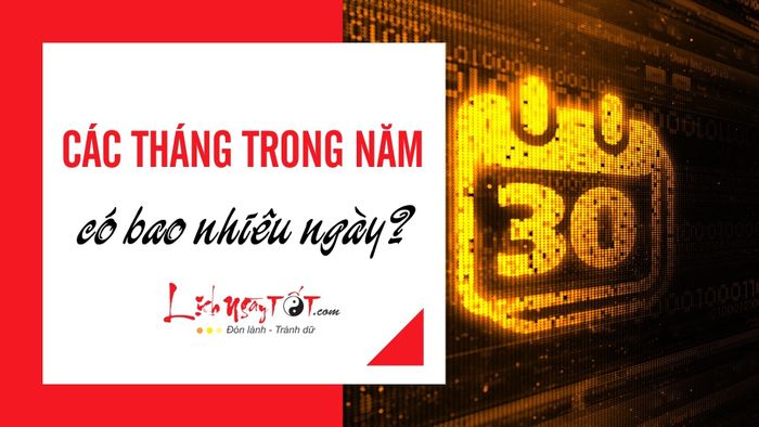 Các tháng trong năm có tổng cộng bao nhiêu ngày?