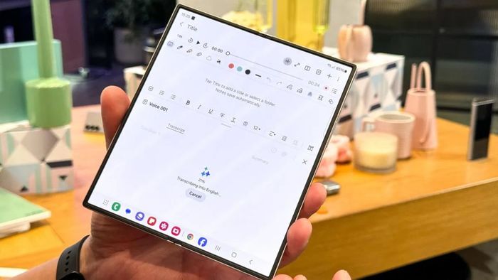 Phiên âm trực tiếp trong Samsung Notes