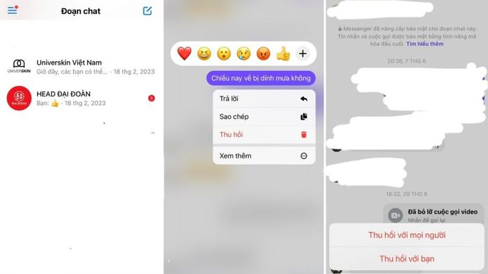 Cách thu hồi toàn bộ tin nhắn trên Messenger cả hai phía trên điện thoại