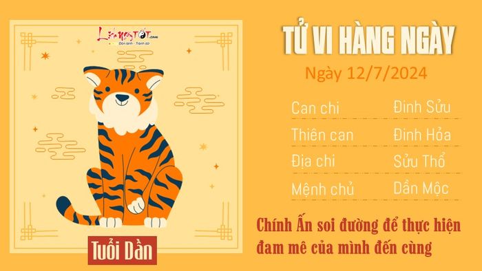 Tử vi hàng ngày 12/7/2024 của 12 con giáp - tuổi Dần