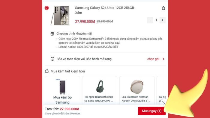 Hướng dẫn cách thanh toán đơn hàng tại CellphoneS qua VNPay 3