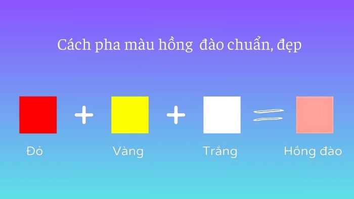 Hướng dẫn pha màu hồng đào