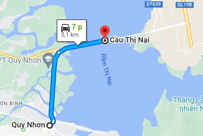 Hướng dẫn đường đi đến cầu Thị Nại Quy Nhơn