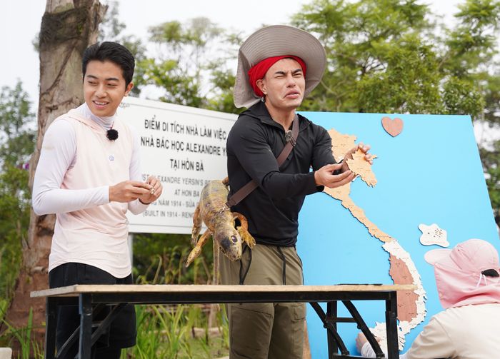 Lê Dương Bảo Lâm trong tập 55 của 2 ngày 1 đêm - Ảnh: BTC