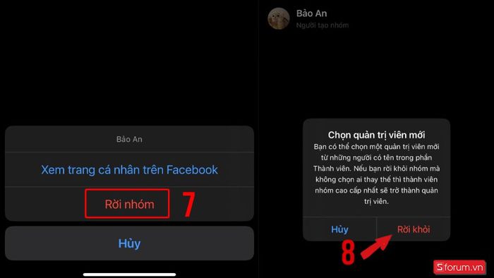 Cách giải tán nhóm Messenger trên điện thoại - Bước 4